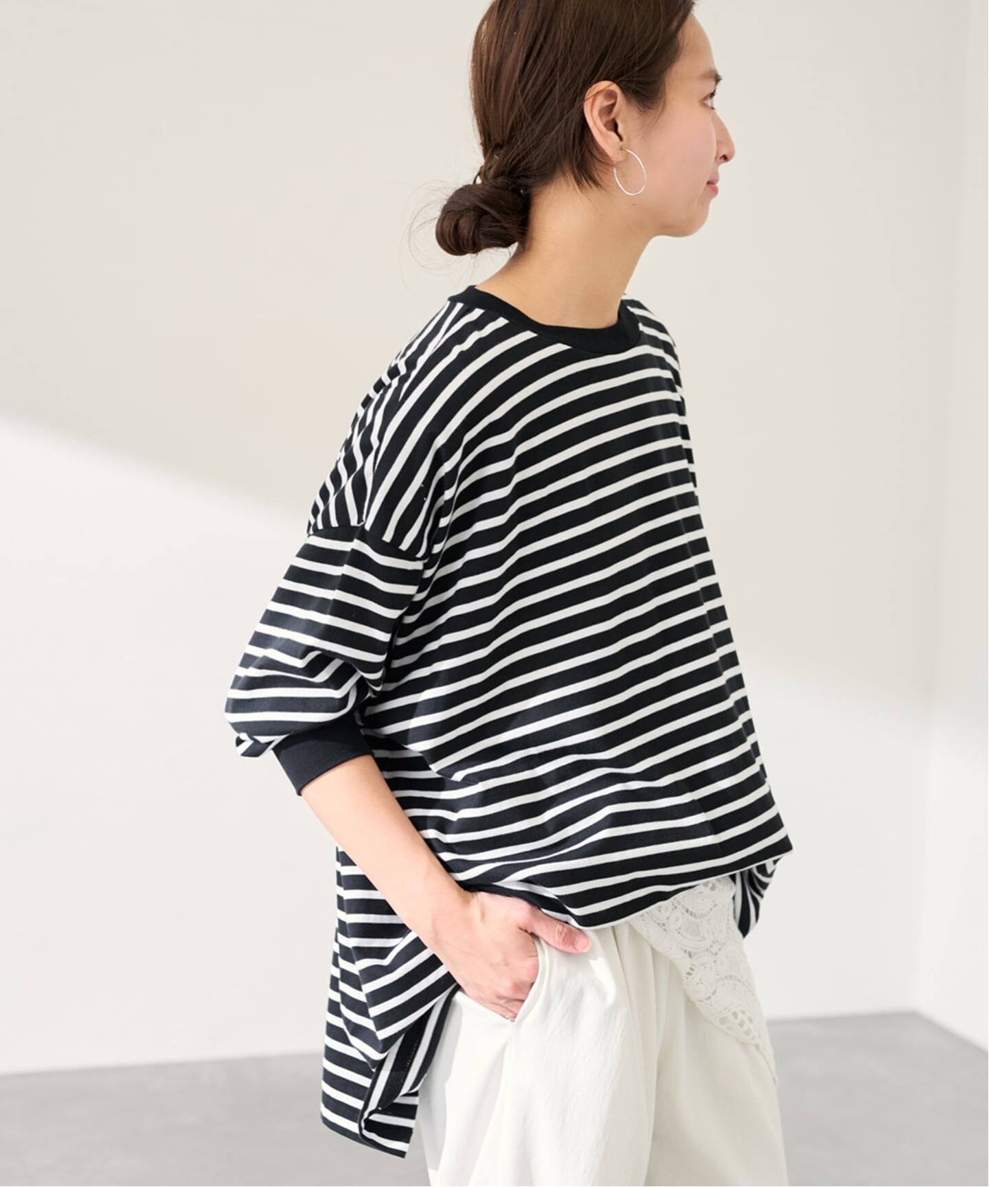 ≪WEB限定 / 追加≫ONIT 別注OVERSIZE BORDER LS（Tシャツ／カットソー