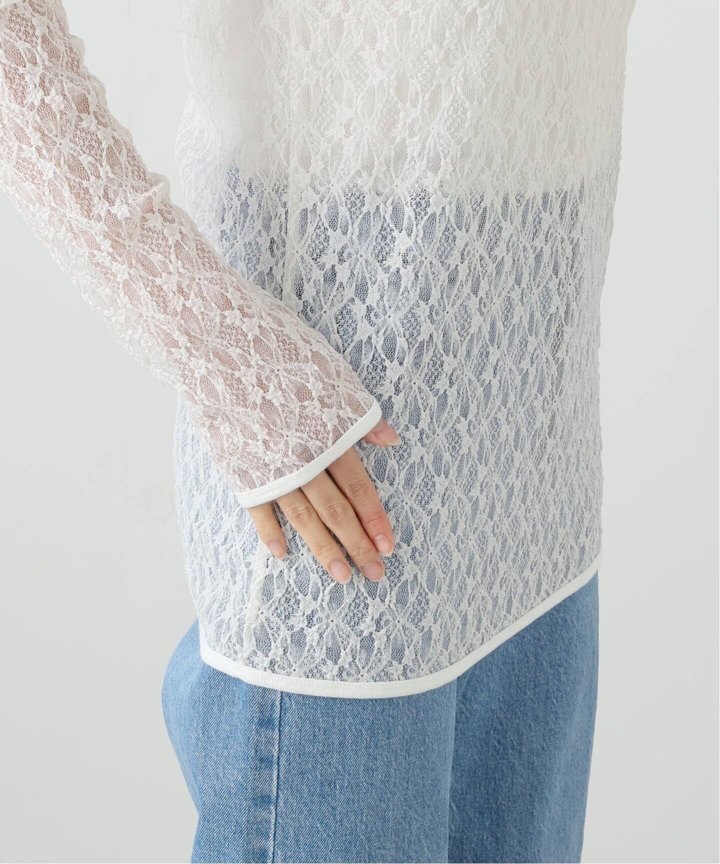 ≪追加≫IRONING/アイロニング flower lace ロングスリーブ 3（Tシャツ