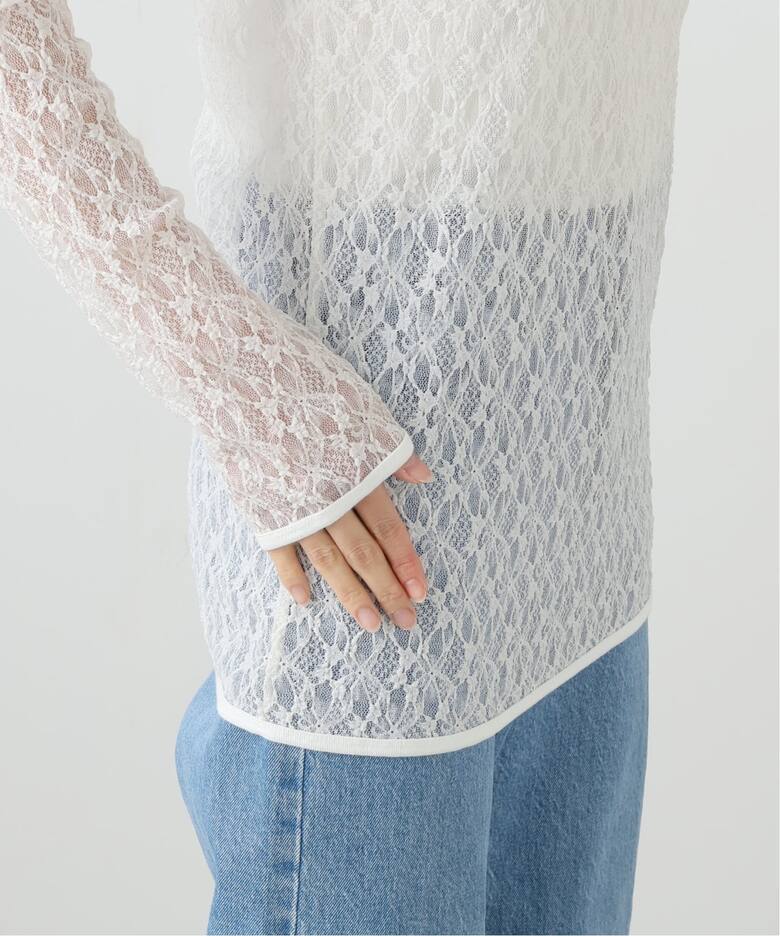 ≪追加≫IRONING/アイロニング flower lace ロングスリーブ 3（Tシャツ 