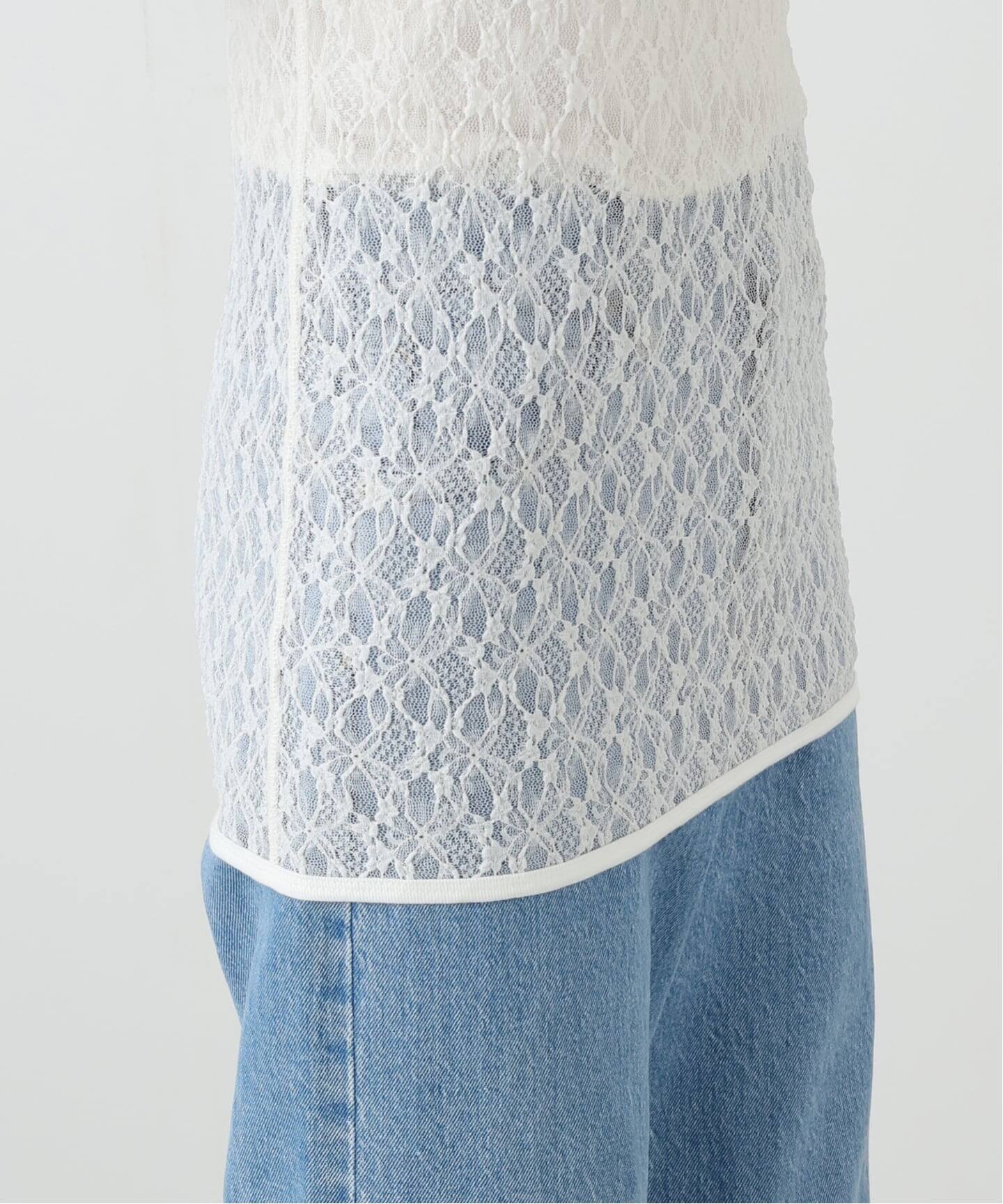 ≪追加≫IRONING/アイロニング flower lace タンクトップ 3（タンク