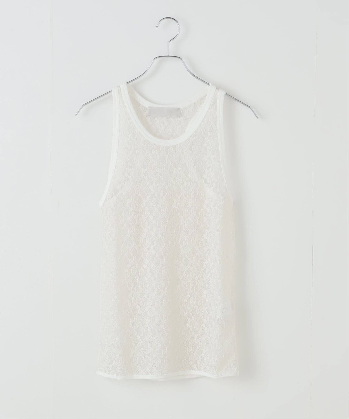 ≪追加≫IRONING/アイロニング flower lace タンクトップ 3（タンク