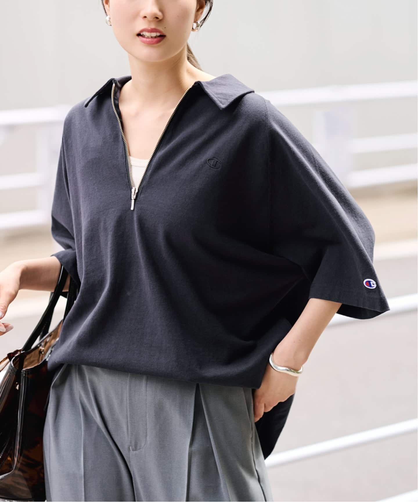 ≪追加予約≫CHAMPION/チャンピオン 別注JERSEY HALF ZIP TEE 2（T