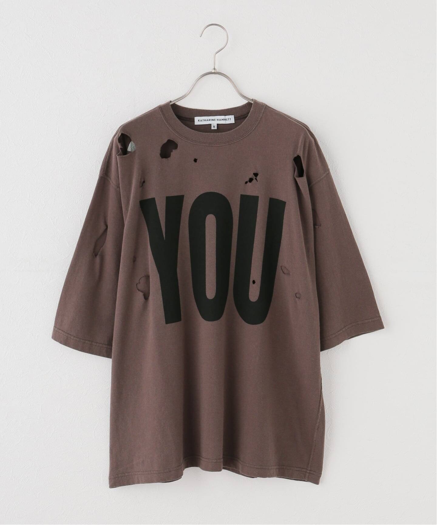 KATHARINE HAMNETT / キャサリン ハムネット QUOTER SLEAVE TEE-YOU（T