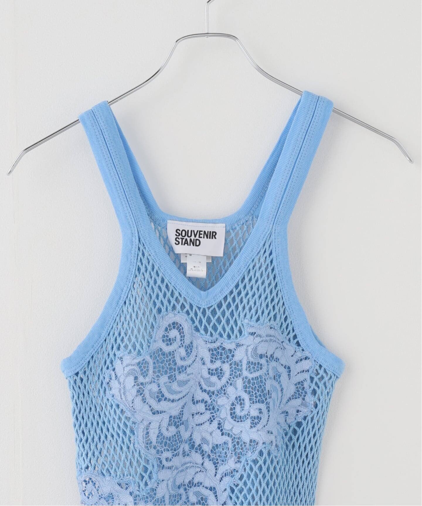 SOUVENIR STAND/スーべニア スタンド MESH VEST WITH LACE（Tシャツ 