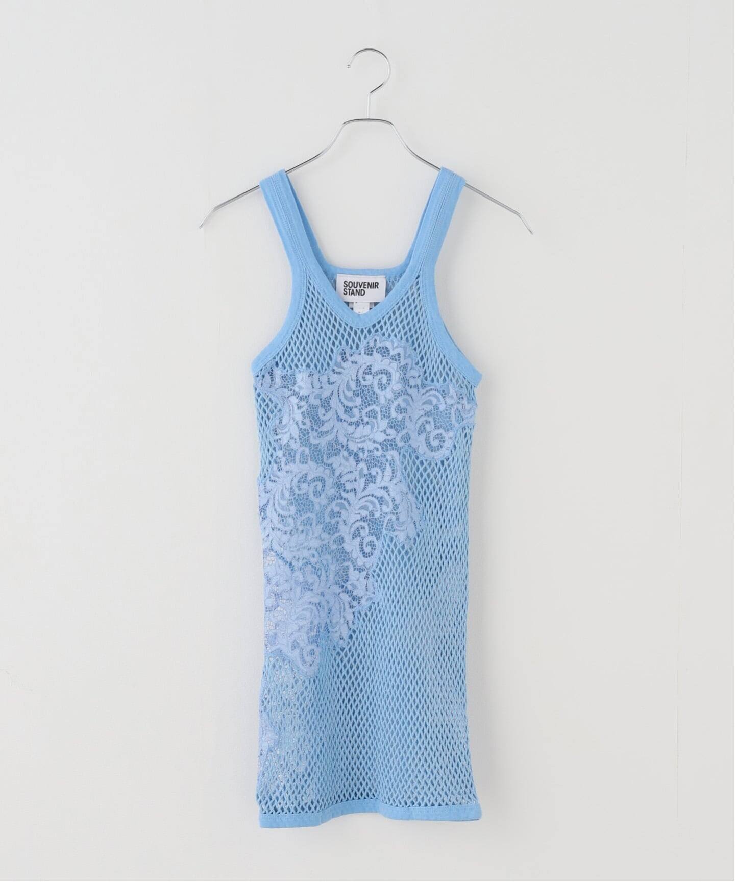 SOUVENIR STAND/スーべニア スタンド MESH VEST WITH LACE（Tシャツ 