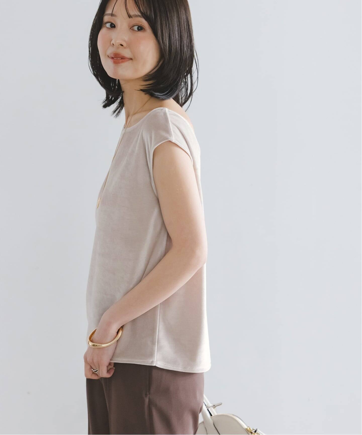 予約》ベロア2WAYタンク（Tシャツ／カットソー）｜NOBLE（ノーブル）の