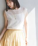 《追加予約》シアースキニーノースリーブトップス