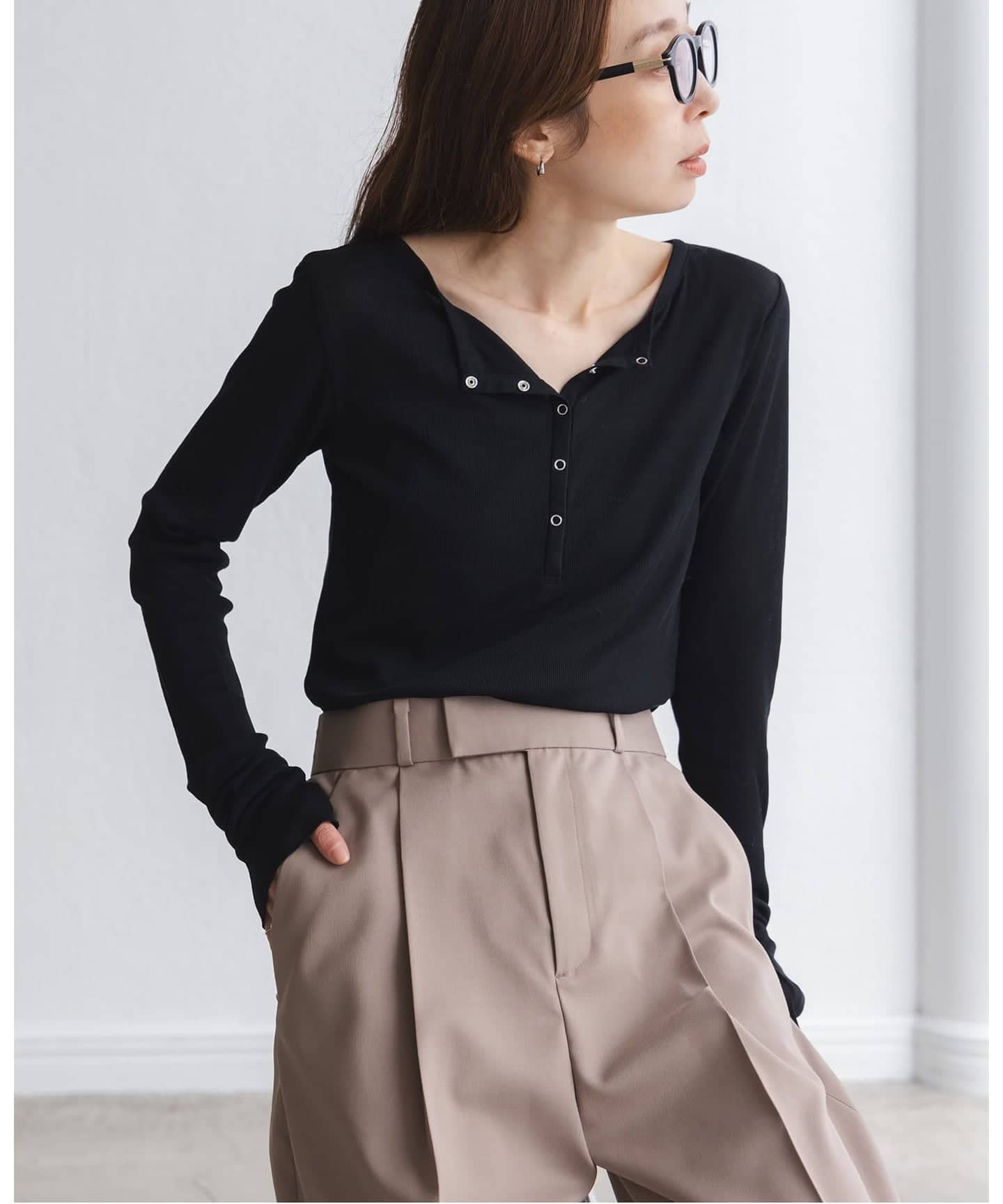 26SS先行予約》シアーテレコヘンリーネックプルオーバー（Tシャツ