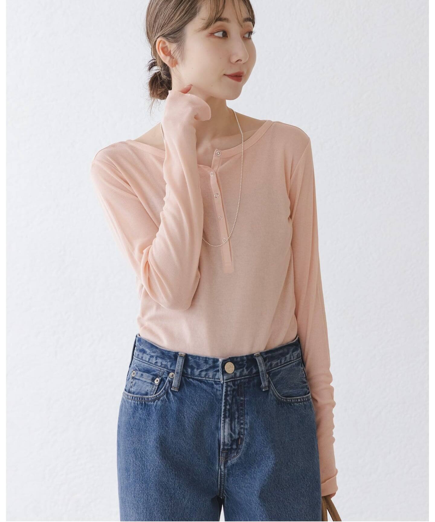 シアーテレコヘンリーネックプルオーバー（Tシャツ／カットソー