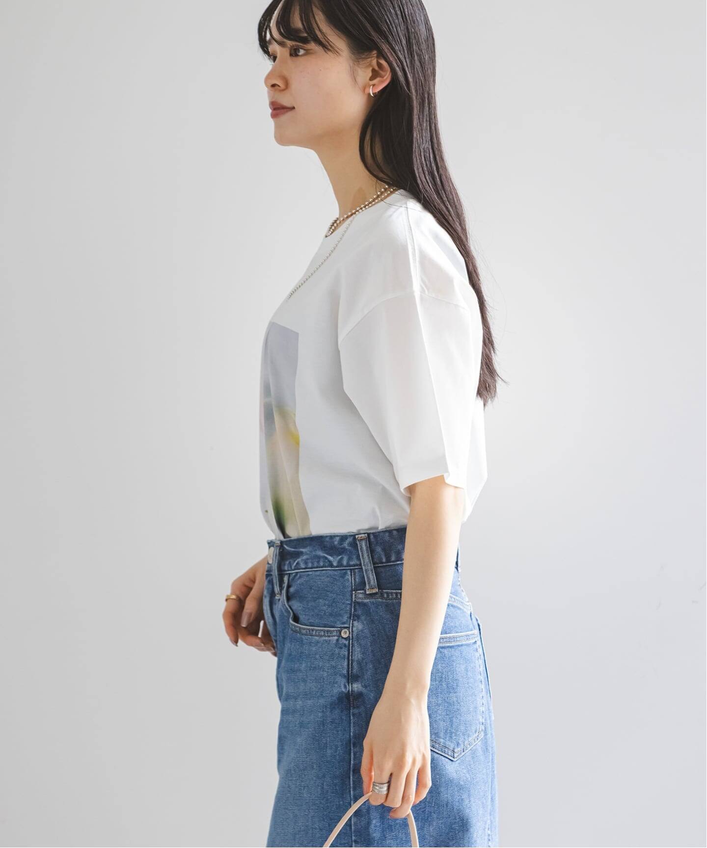 フラワーフォトプリントT（Tシャツ／カットソー）｜NOBLE（ノーブル
