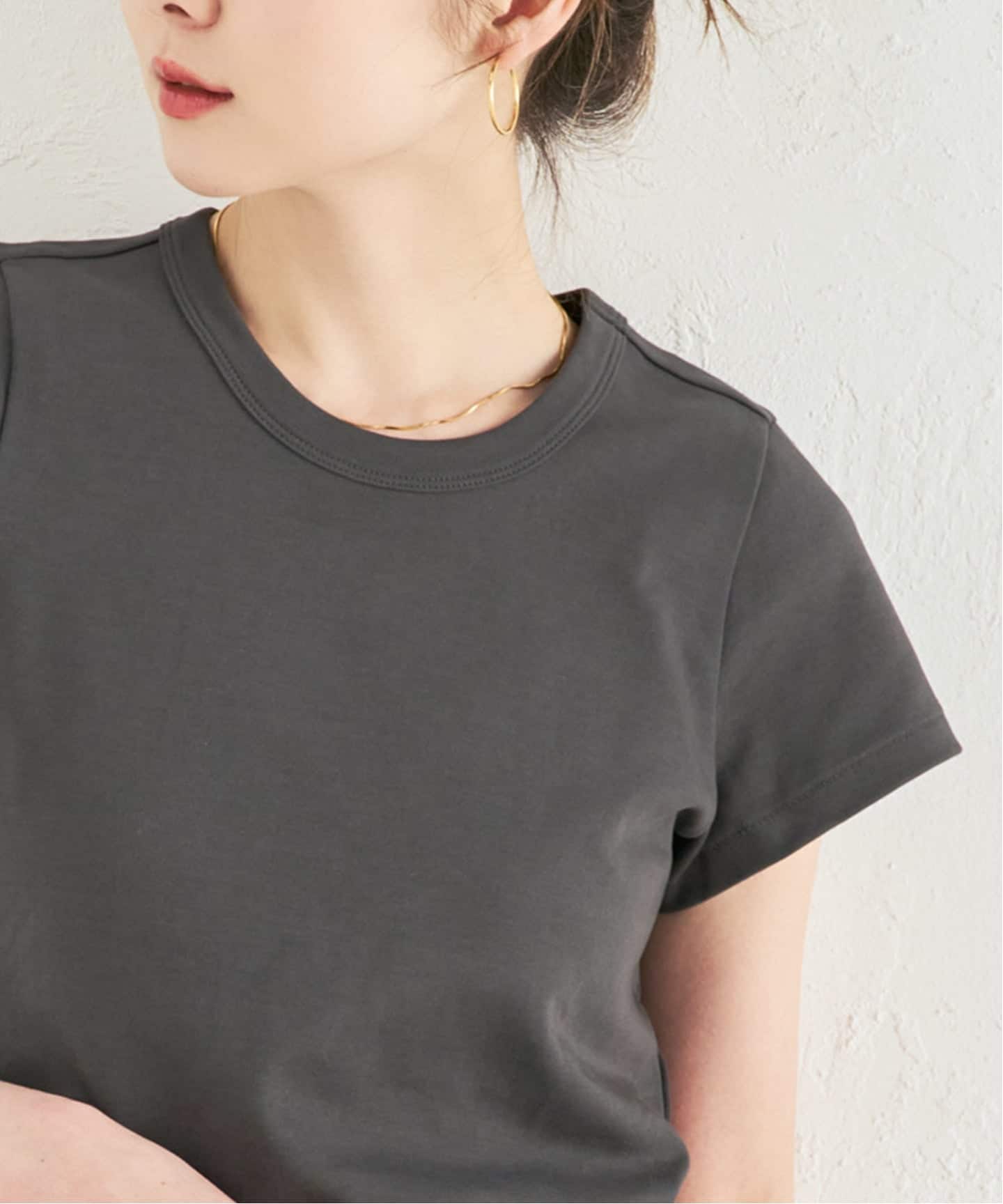 追加・WEB限定カラー》スビンコットンスムースコンパクトTシャツ（T