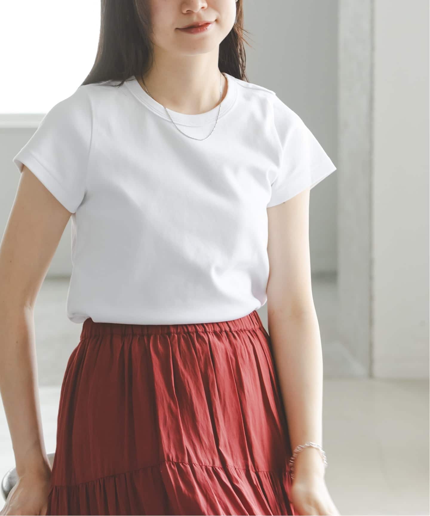 追加・WEB限定カラー》スビンコットンスムースコンパクトTシャツ2（T
