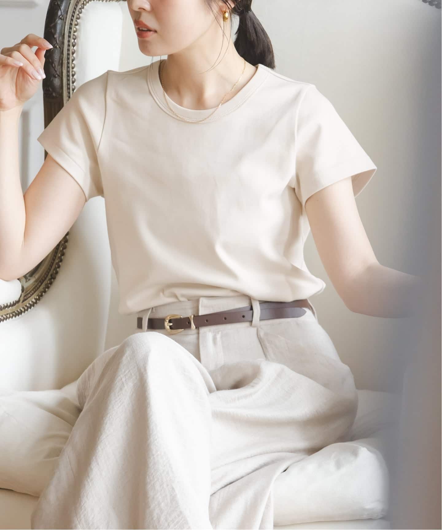 追加》スビンコットンスムースコンパクトTシャツ2（Tシャツ