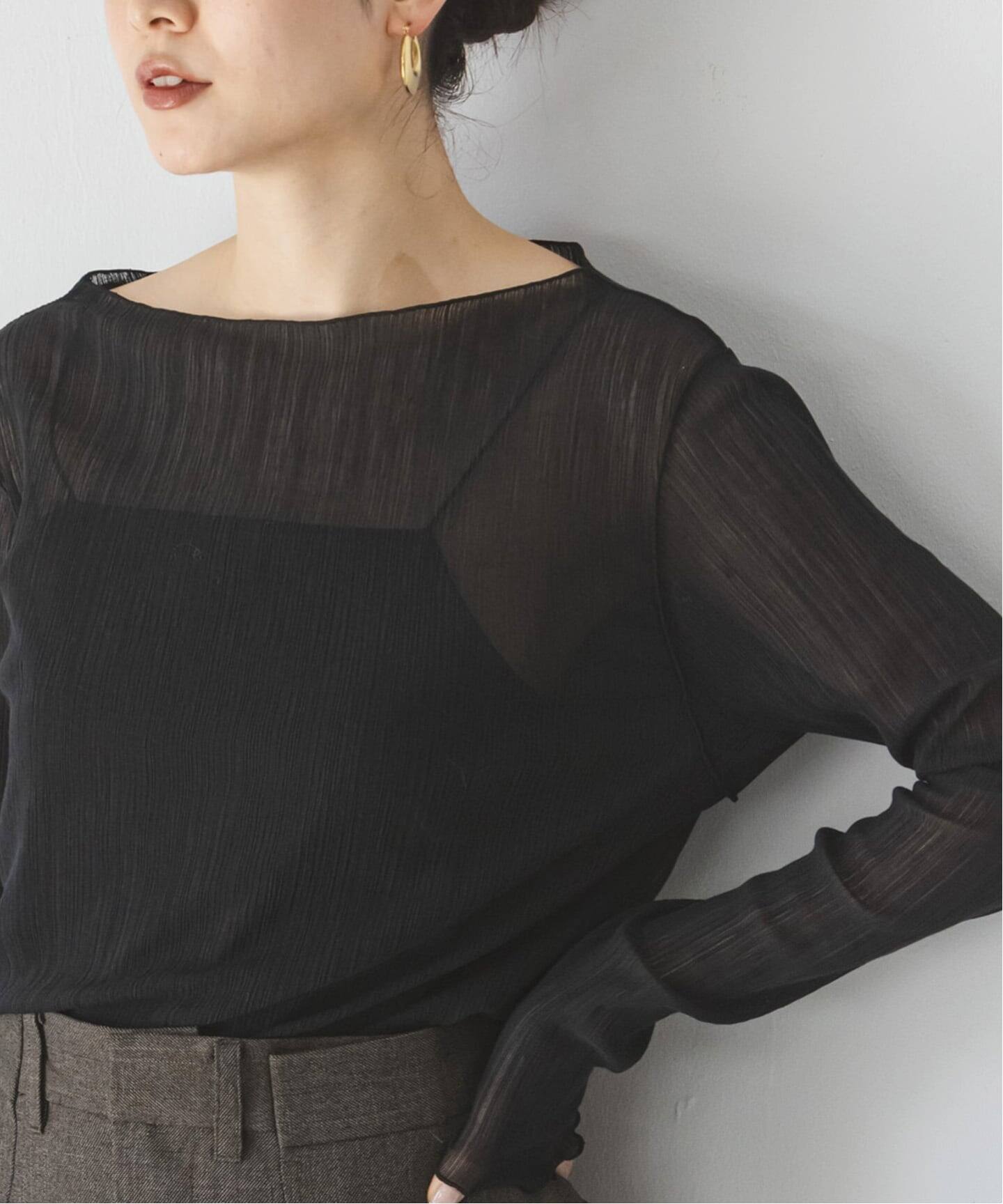 ♡新品♡Noble シアークレープジャージロングTシャツ 追加》シアークレープジャージロングTシャツ（Tシャツ／カットソー