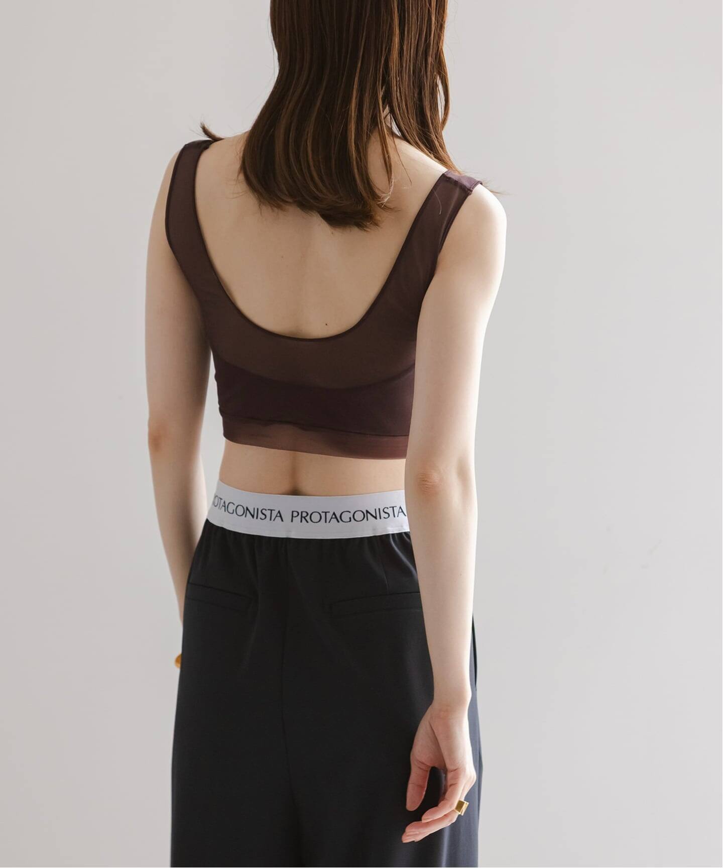 追加》NICENICE MOMENT/ナイスナイスモーメント MESH BRA TANK（カップ