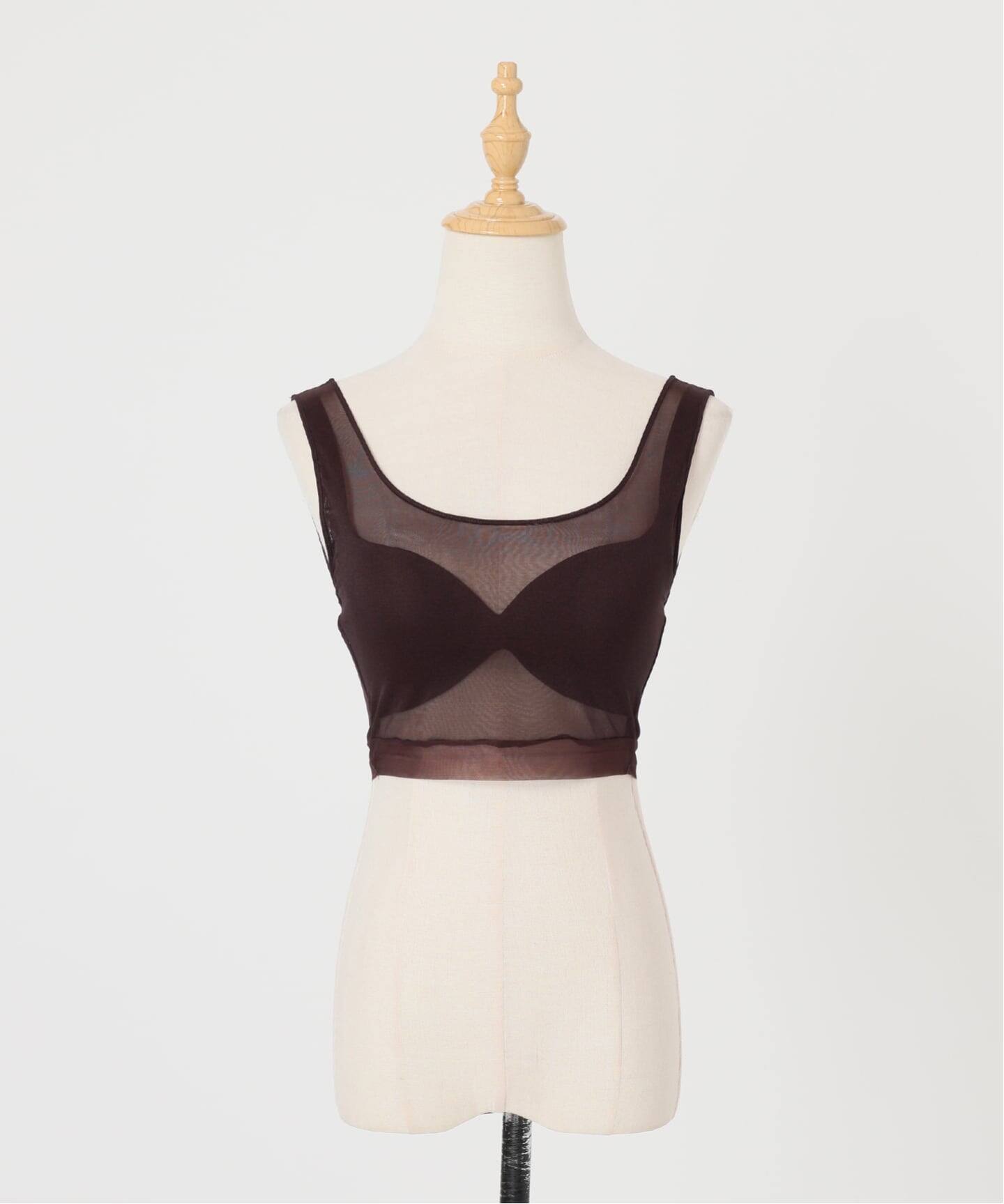 追加》NICENICE MOMENT/ナイスナイスモーメント MESH BRA TANK（カップ