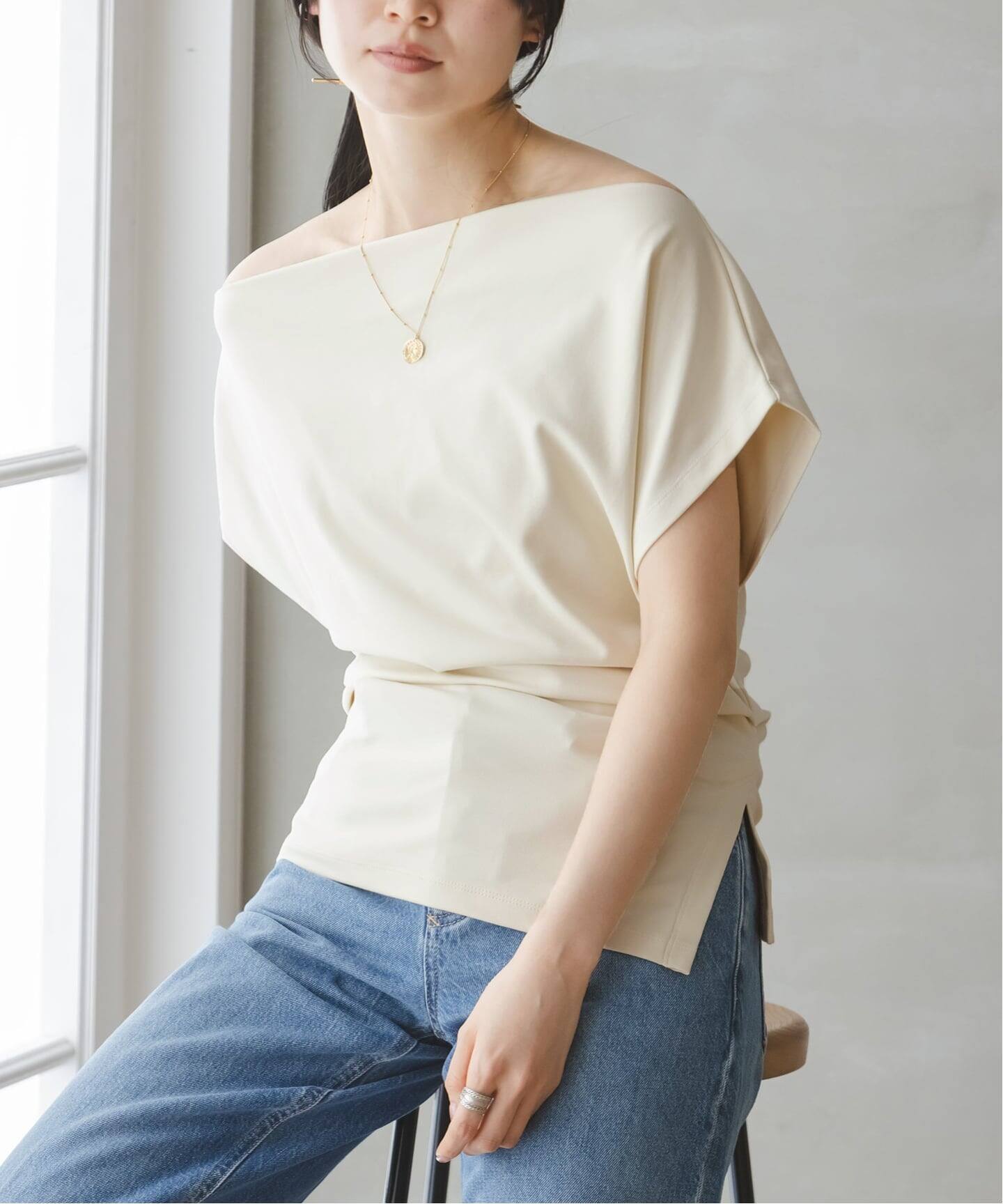 NOBLE別注カラー》CLOSED/クローズド Off Shoulder top（Tシャツ