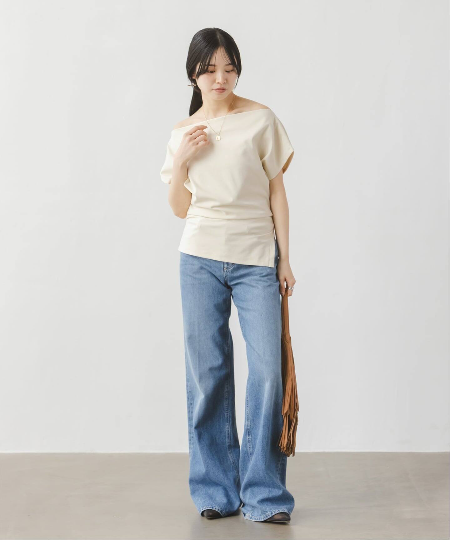 NOBLE別注カラー》CLOSED/クローズド Off Shoulder top（Tシャツ