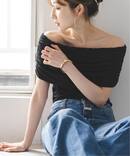 determ/デターム Collagen Gathered Off- Shoulder