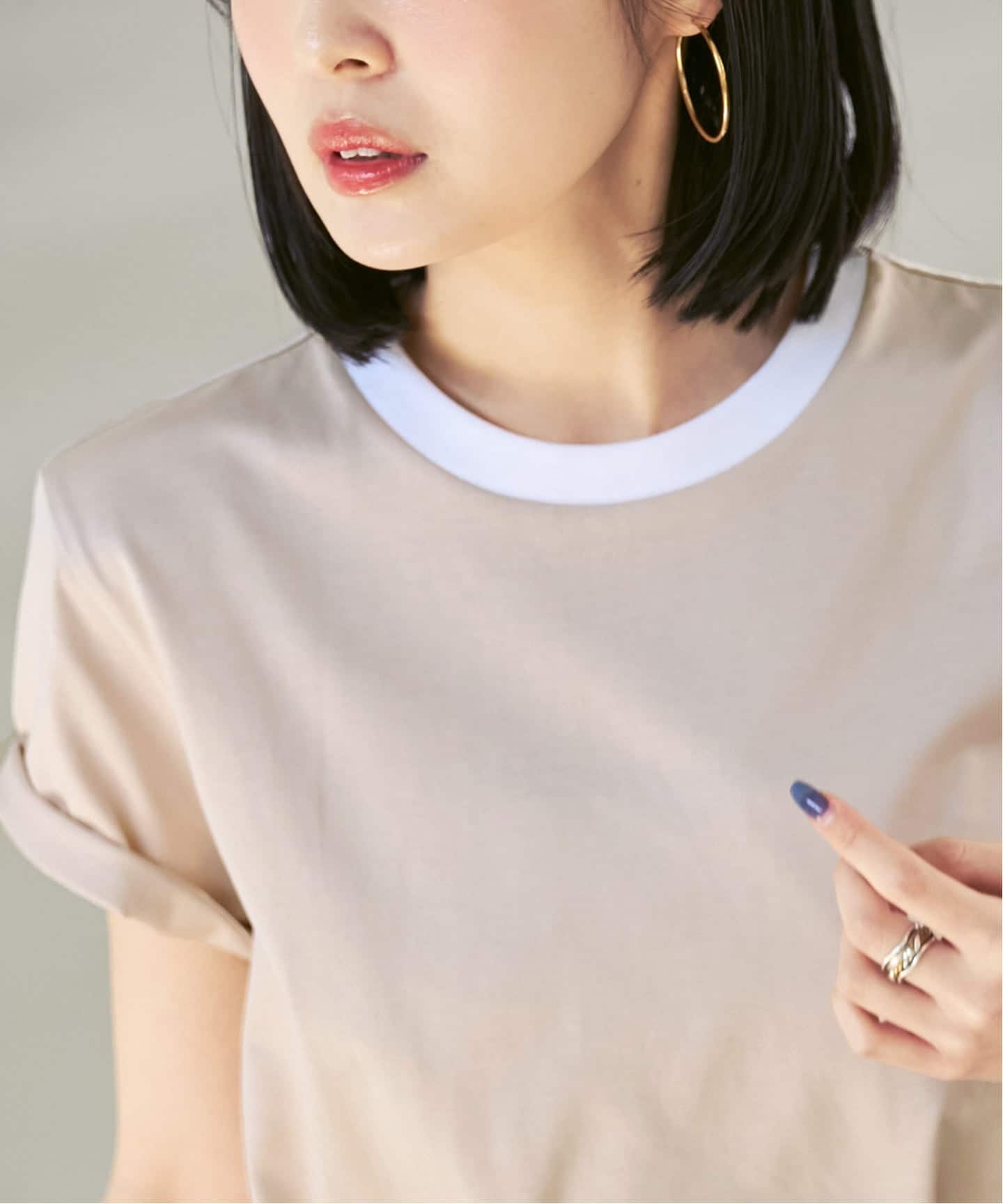 Nicolas Jenson/二コラ ジェンソン TWOTONE CREWNECK T-SHIRT（Tシャツ