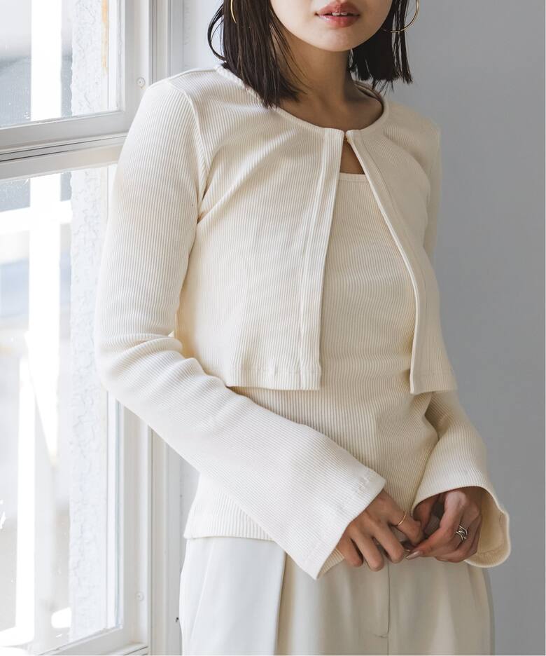アンサンブル対応》MAISON CORNICHON Short Cardigan Long sleeve 
