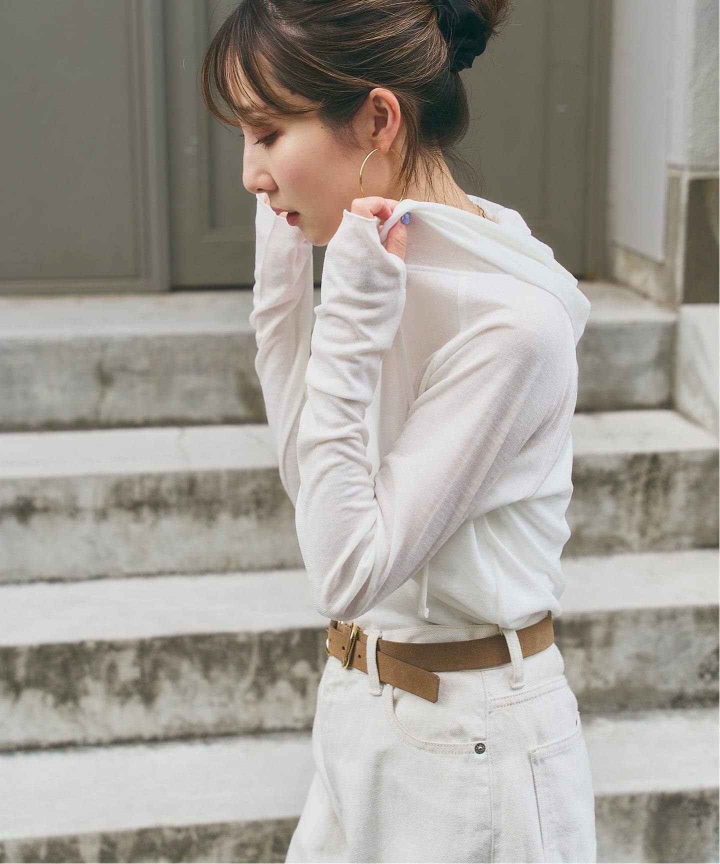 WEB＆一部店舗限定》【RITA×SELLICHI】シアーフーディトップス（T