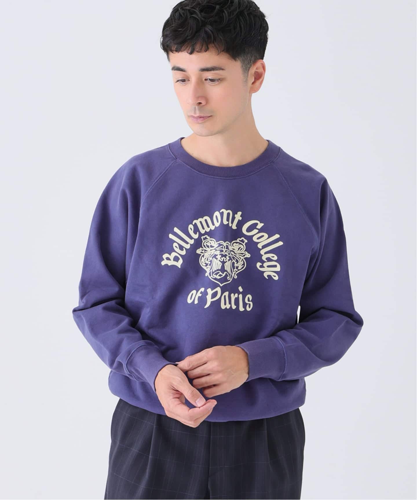 メ*ー様 60s ネイビー フェード スウェット 襤褸 身幅広め短丈 予約》FRENCH GRAPHIC FADE スウェット（スウェット）｜EDIFICE