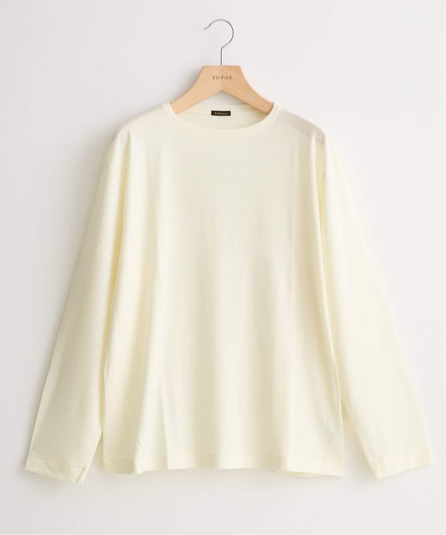 ETS.MATERIAUX(マテリオ) ウール ボートネック ロングスリーブ Tシャツ