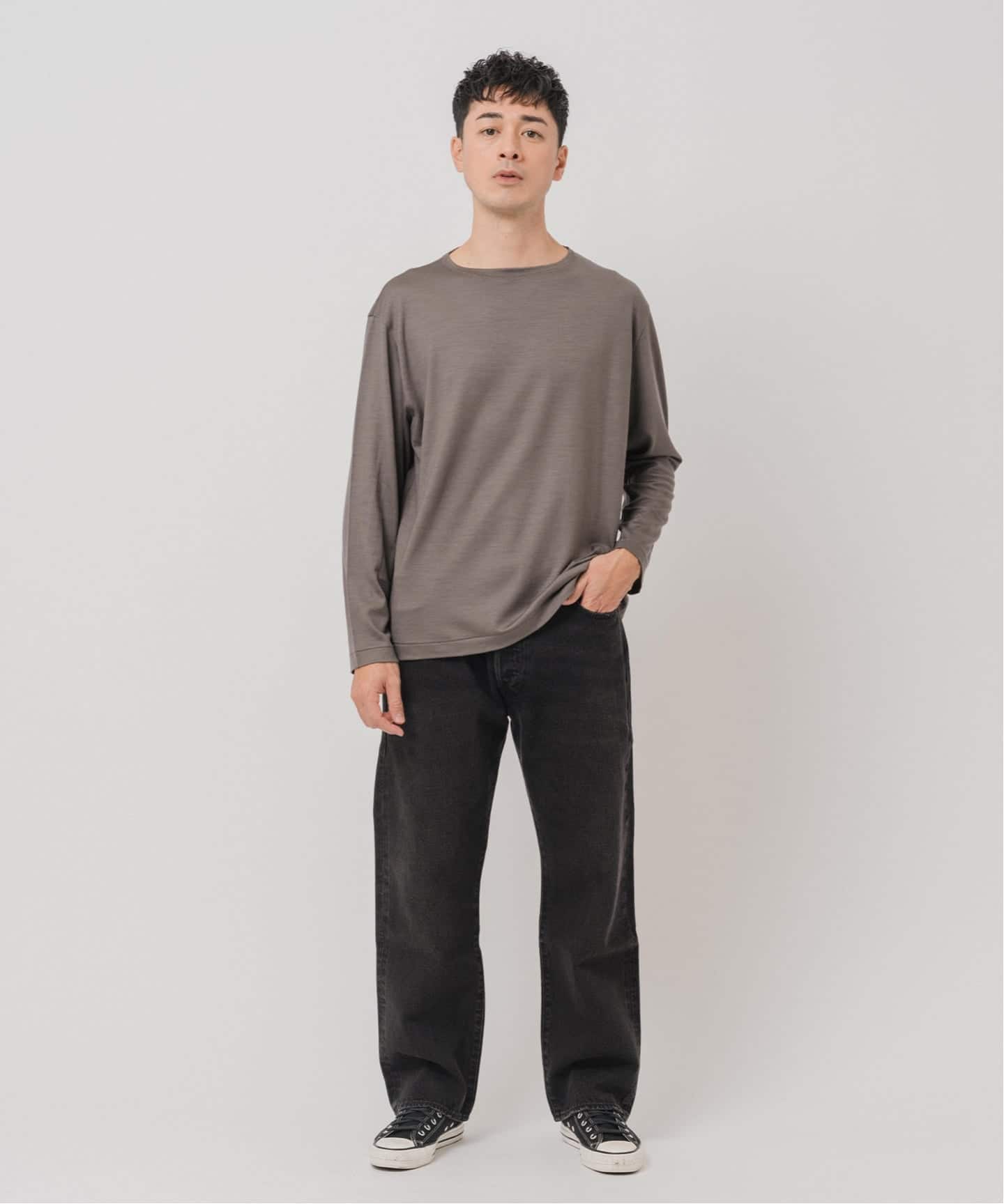 L`etiquette × EDIFICE】ウール ボート ネック Tシャツ（Tシャツ