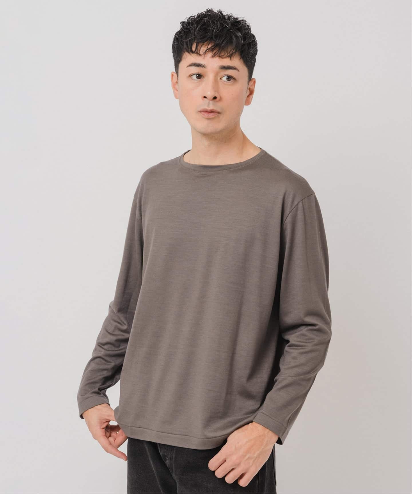 エディフィス（EDIFICE）/【L`etiquette × EDIFICE】ウール ボート ネック Tシャツ L`etiquette × EDIFICE】ウール ボート ネック Tシャツ（Tシャツ