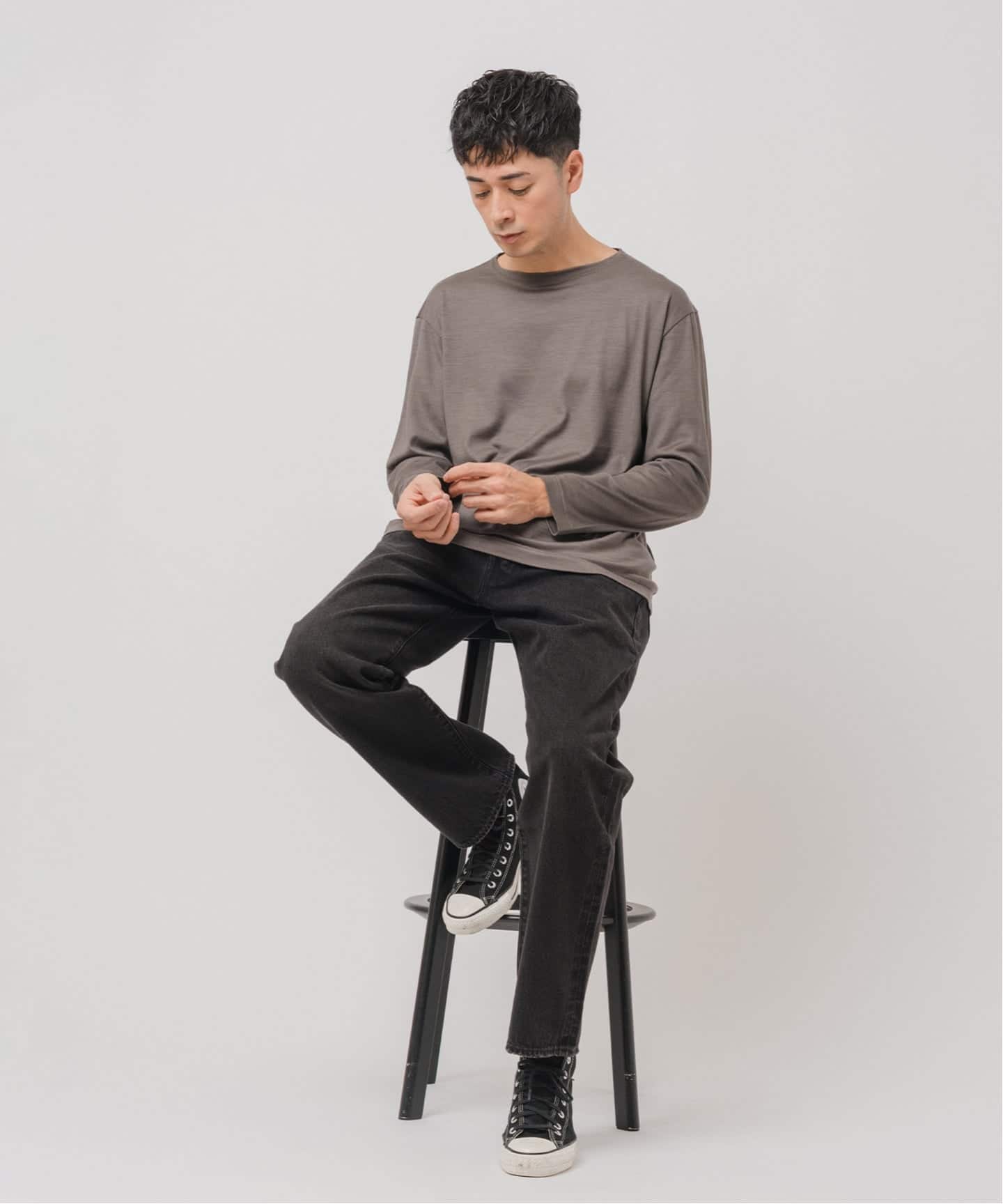 L`etiquette × EDIFICE】ウール ボート ネック Tシャツ（Tシャツ
