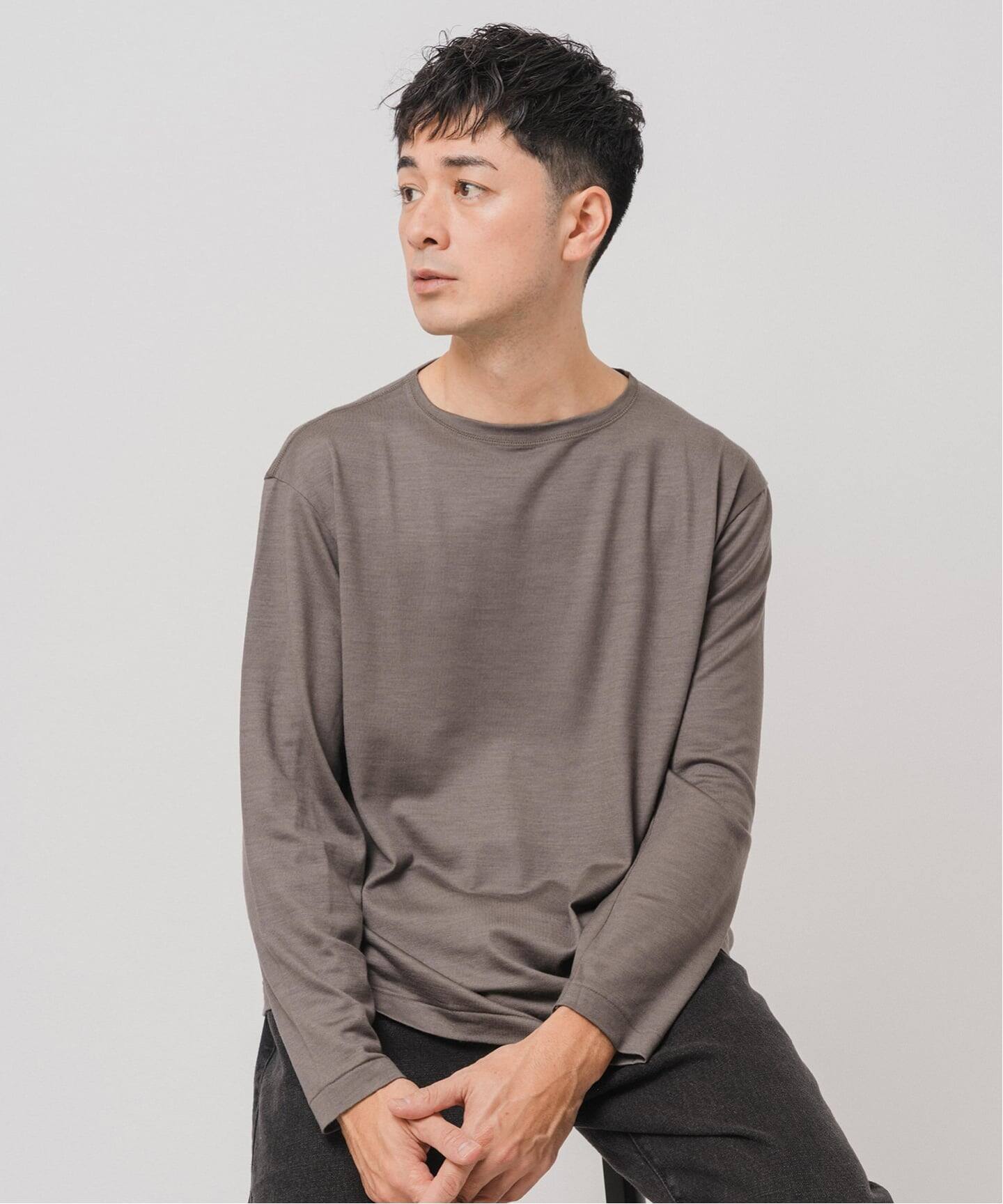 エディフィス（EDIFICE）/【L`etiquette × EDIFICE】ウール ボート ネック Tシャツ L`etiquette × EDIFICE】ウール ボート ネック Tシャツ（Tシャツ