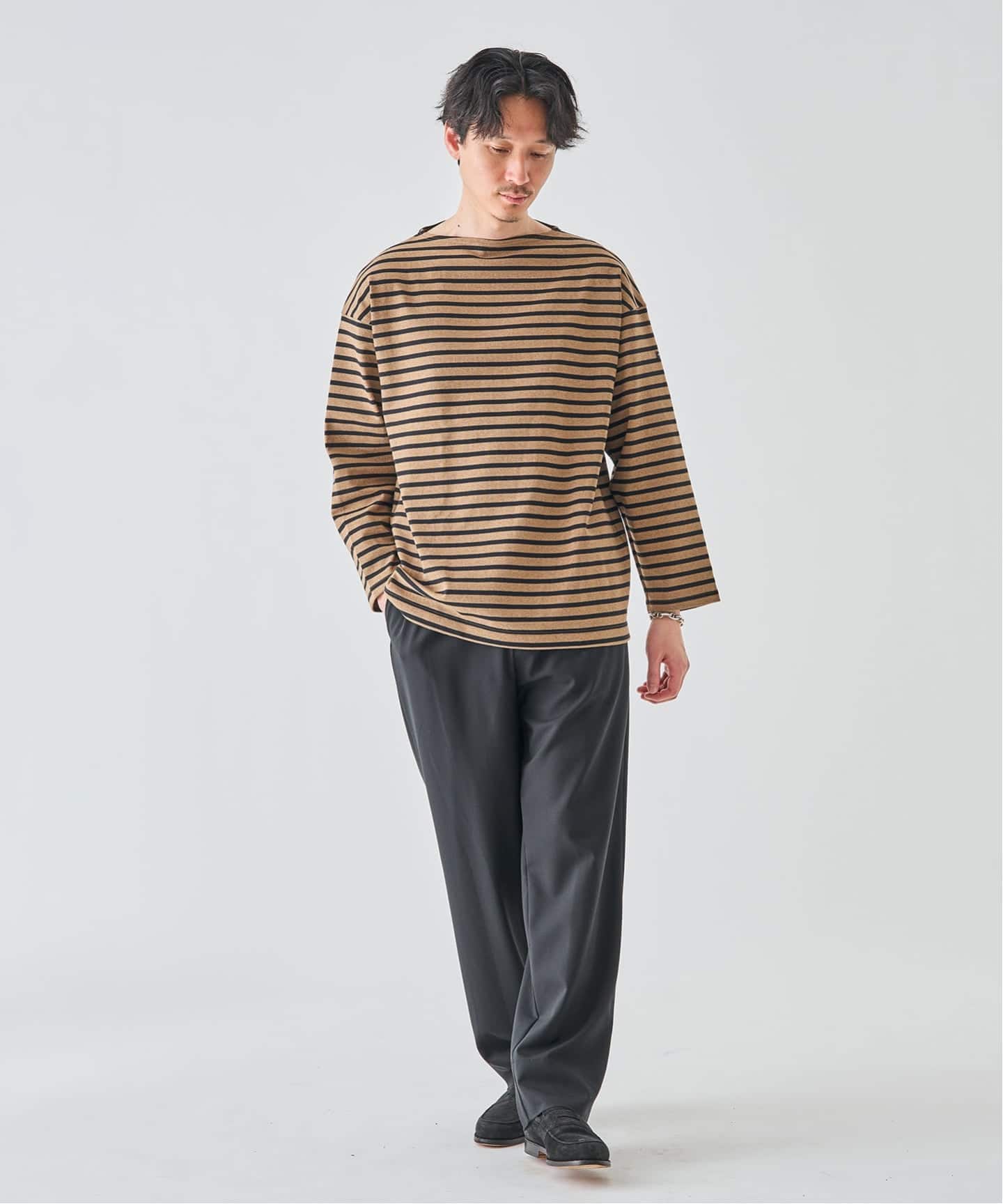 【美品】ウエッソンルーズ　エディフィス別注　ノアール×トープ SAINT JAMES (セントジェームス) 別注 ウエッソン ルーズ ボーダー（T