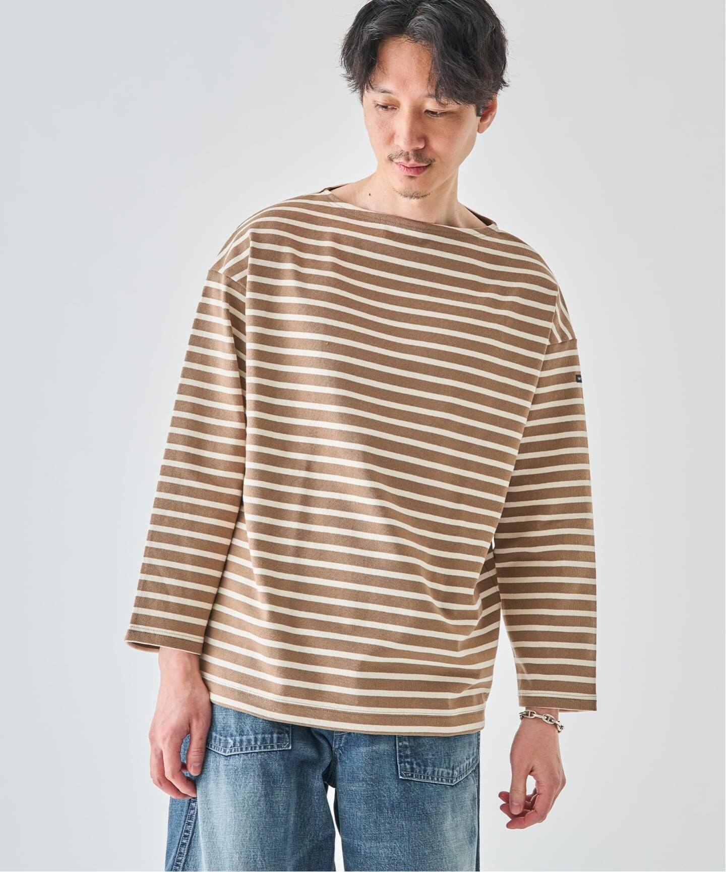 【美品】ウエッソンルーズ　エディフィス別注　ノアール×トープ SAINT JAMES (セントジェームス) 別注 ウエッソン ルーズ ボーダー（T