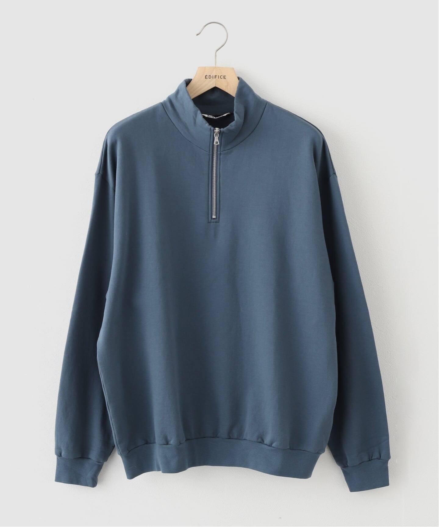 AURALEE (オーラリー) ELASTIC HIGH GAUGE SWEAT HALF ZIP（Tシャツ 