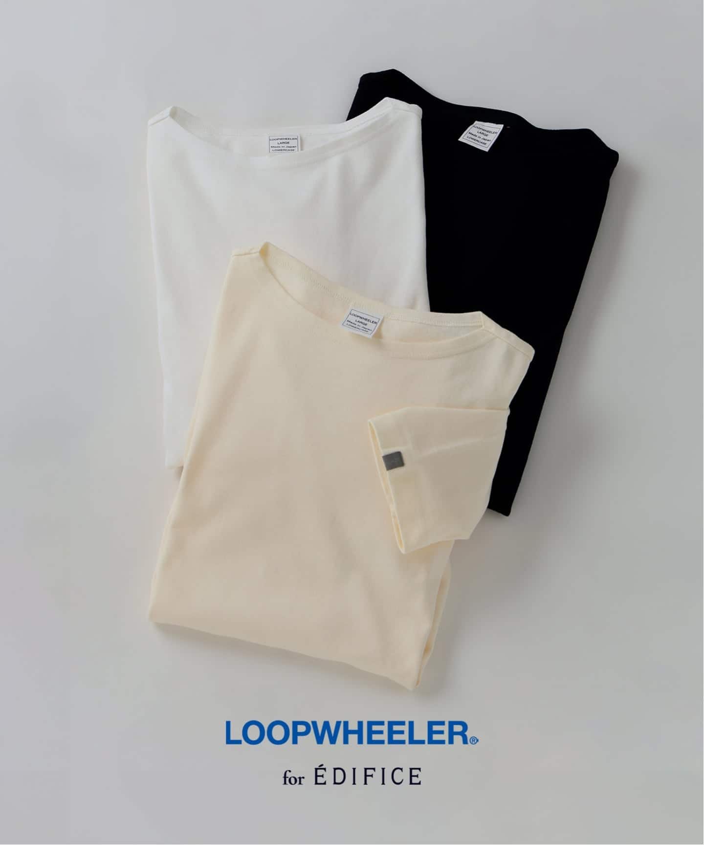 LOOPWHEELER for LOWERCASE 別注 天竺ボートネック（Tシャツ