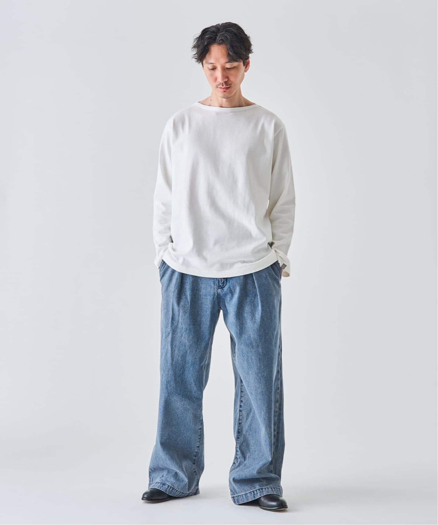 LOOPWHEELER for LOWERCASE 別注 天竺ボートネック（Tシャツ