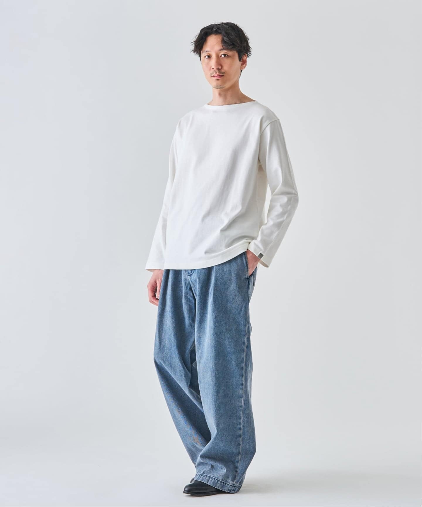 LOOPWHEELER for LOWERCASE 別注 天竺ボートネック LOOPWHEELER for LOWERCASE 別注 天竺ボートネック（Tシャツ