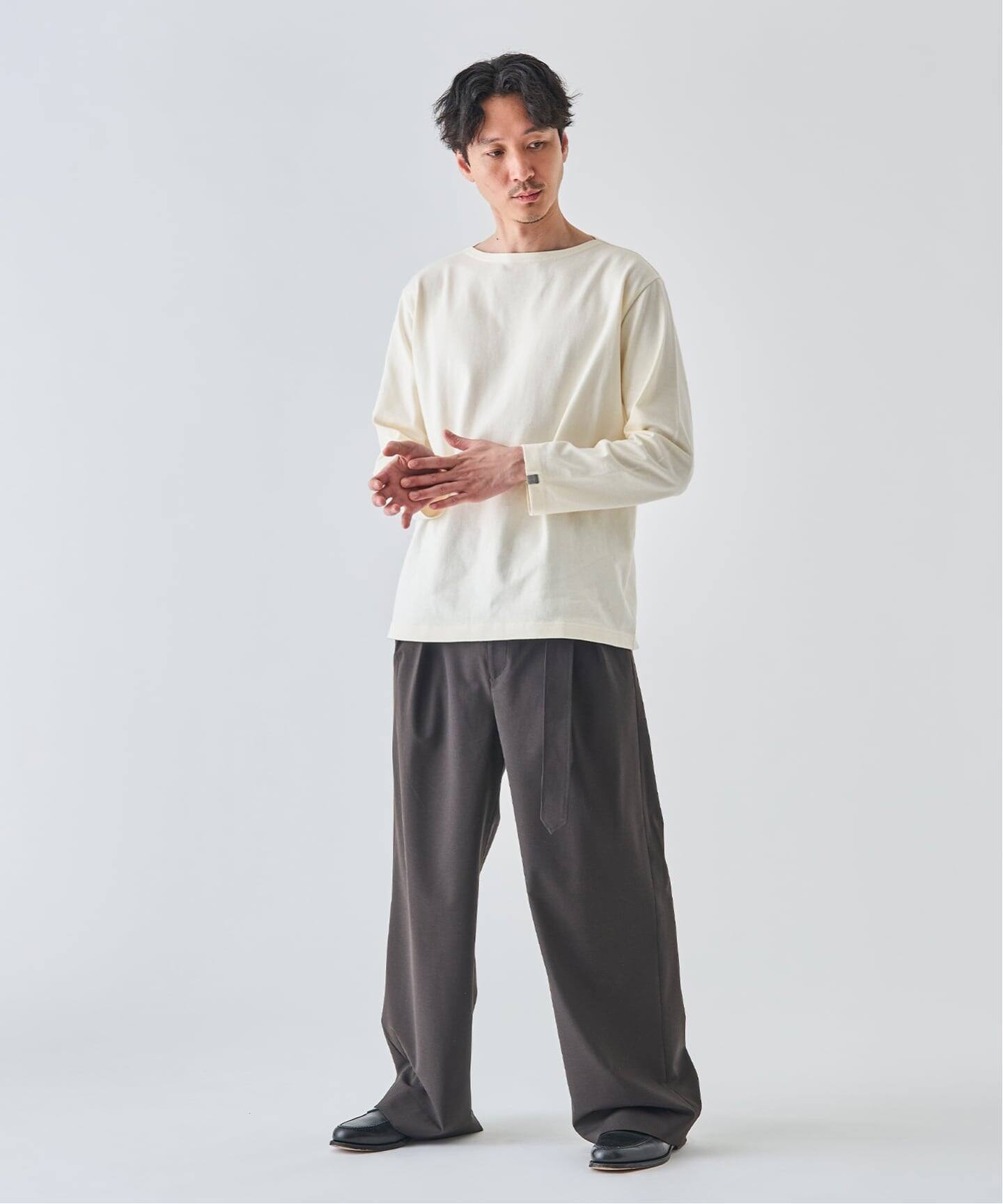 ループウィラー×urbsコラボ天竺Ｔシャツ LOOPWHEELER for LOWERCASE 別注 天竺ボートネック（Tシャツ