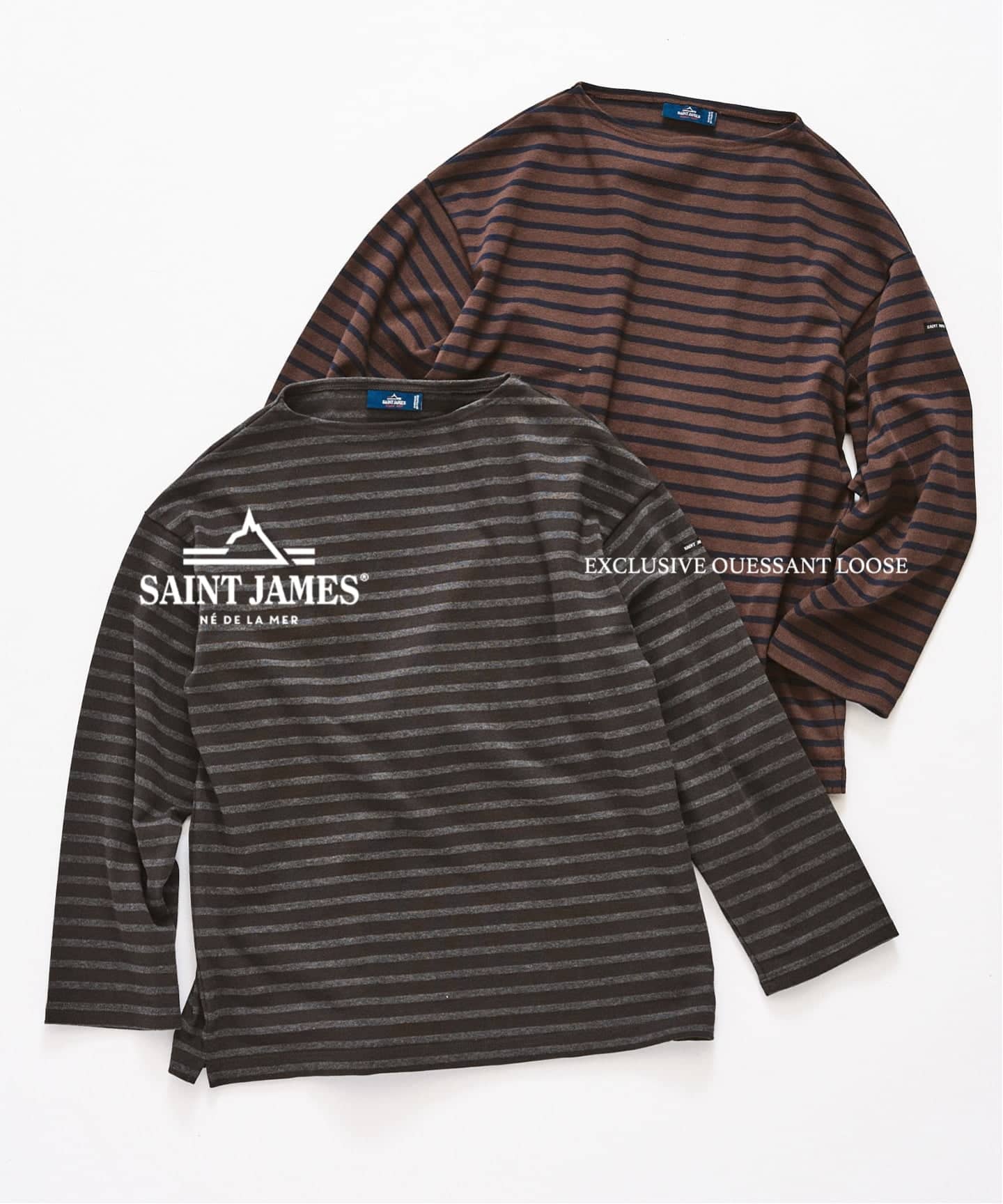 SAINT JAMES for EDIFICE 別注 ウエッソン ルーズ ボーダー（Tシャツ