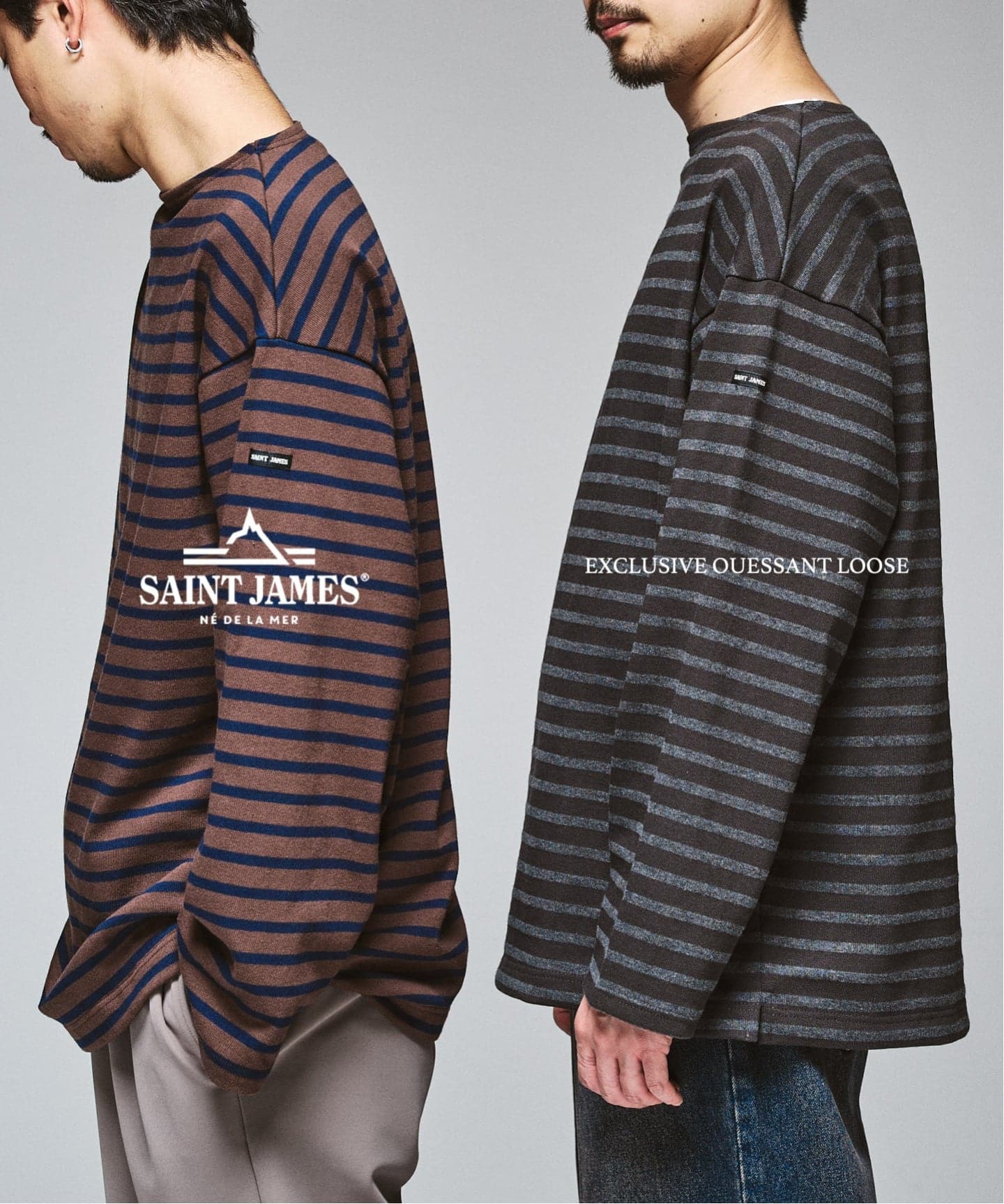 SAINT JAMES for EDIFICE 別注 ウエッソン ルーズ ボーダー（Tシャツ