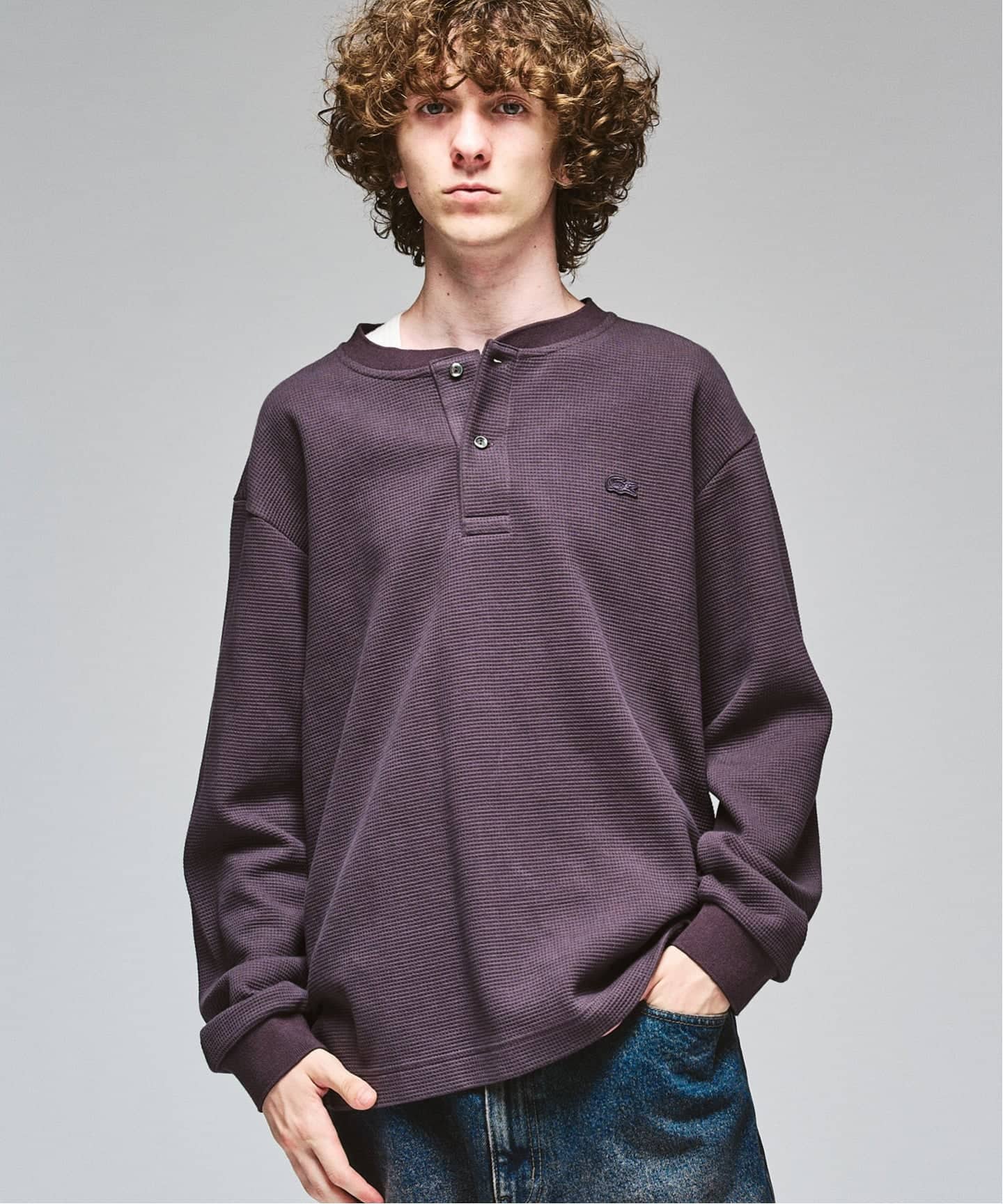 LACOSTE × 417 ヘンリーネック ワッフルTシャツ（Tシャツ／カットソー