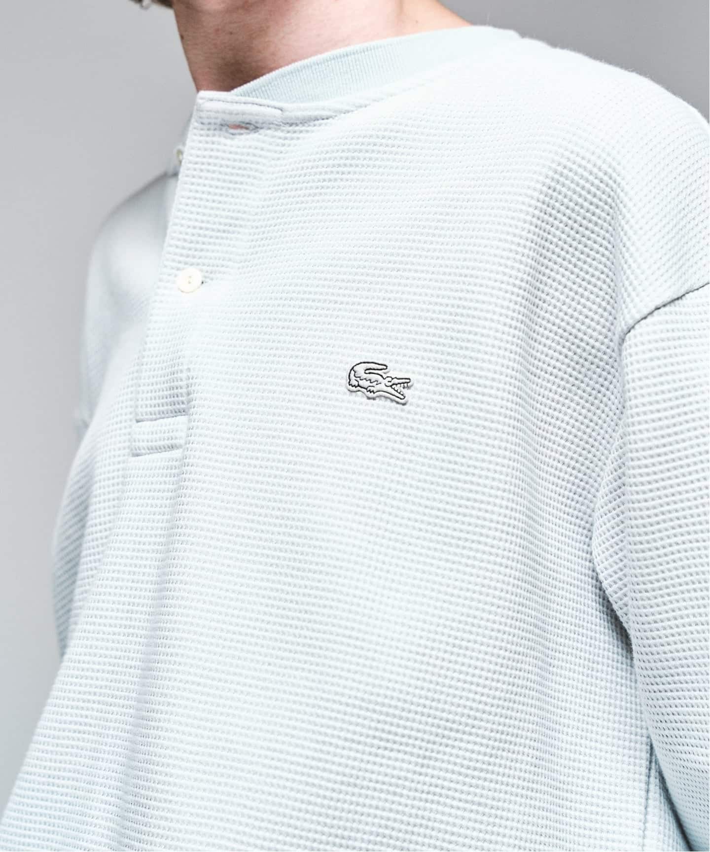 LACOSTE × 417 ヘンリーネック ワッフルTシャツ（Tシャツ／カットソー