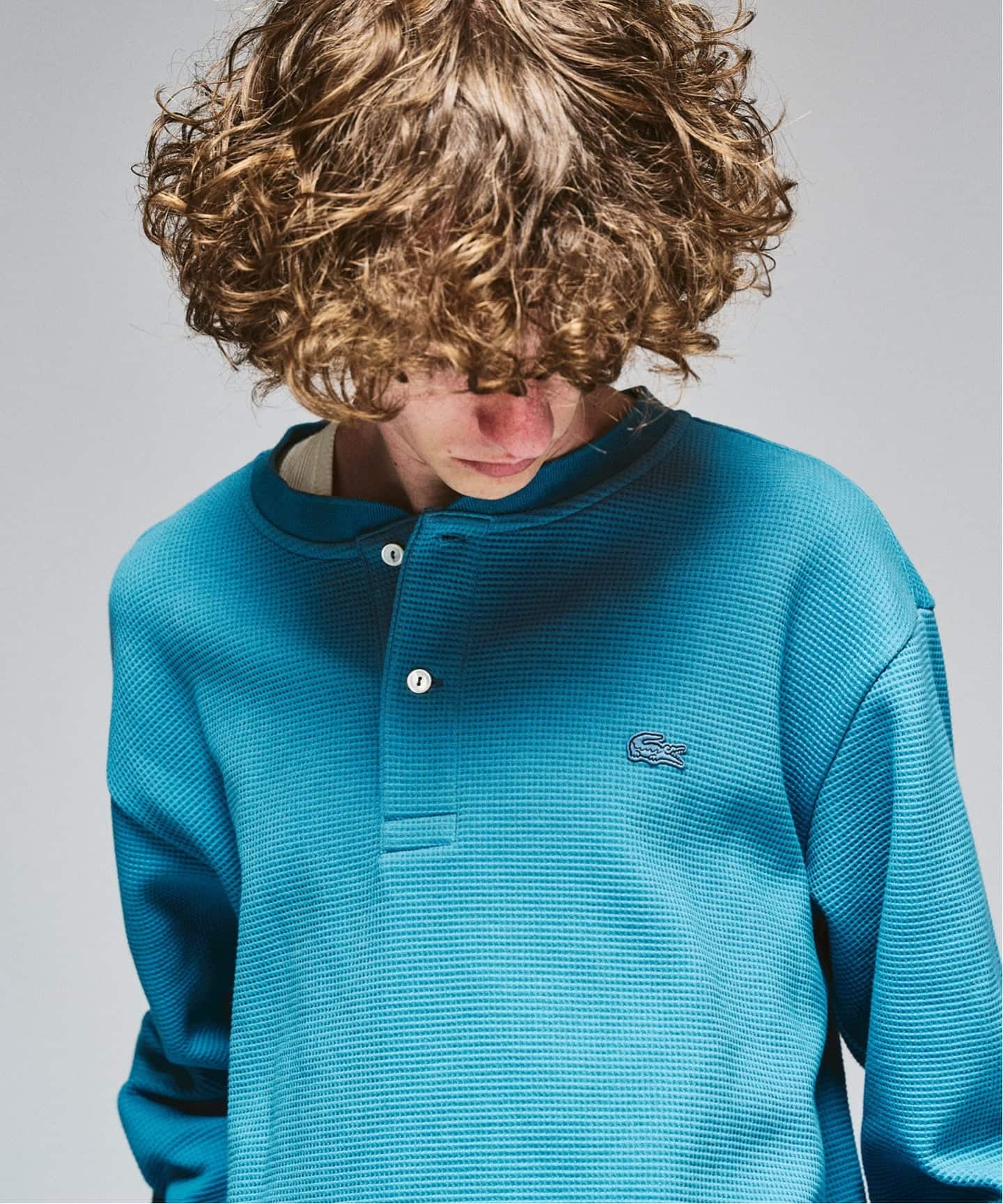LACOSTE × 417 ヘンリーネック ワッフルTシャツ（Tシャツ／カットソー