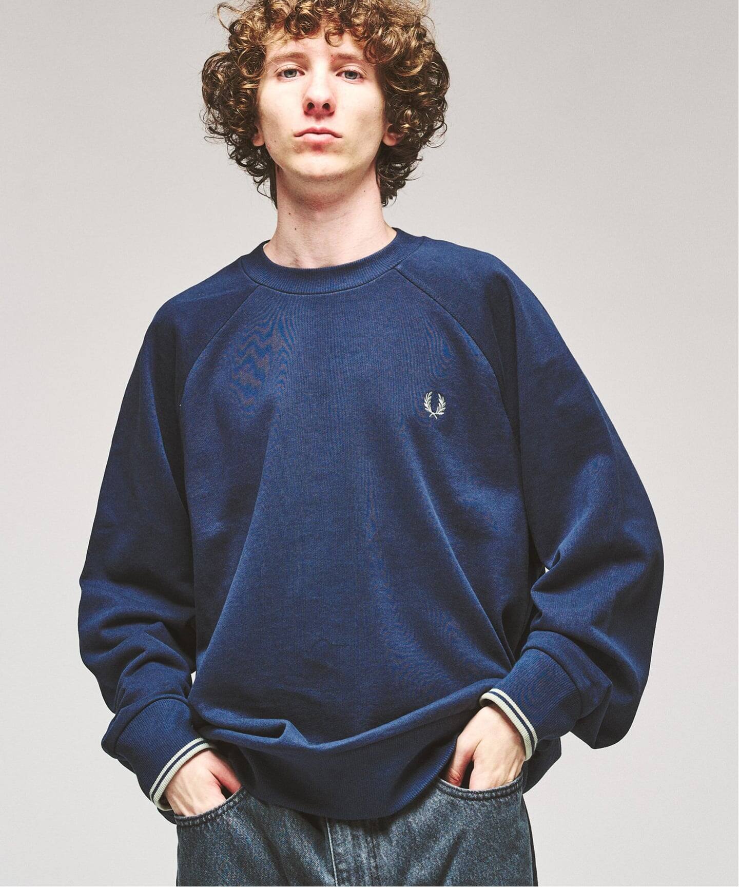 FRED PERRY / フレッドペリー TIPPED CREWNECK SWEATSHIRT（スウェット 