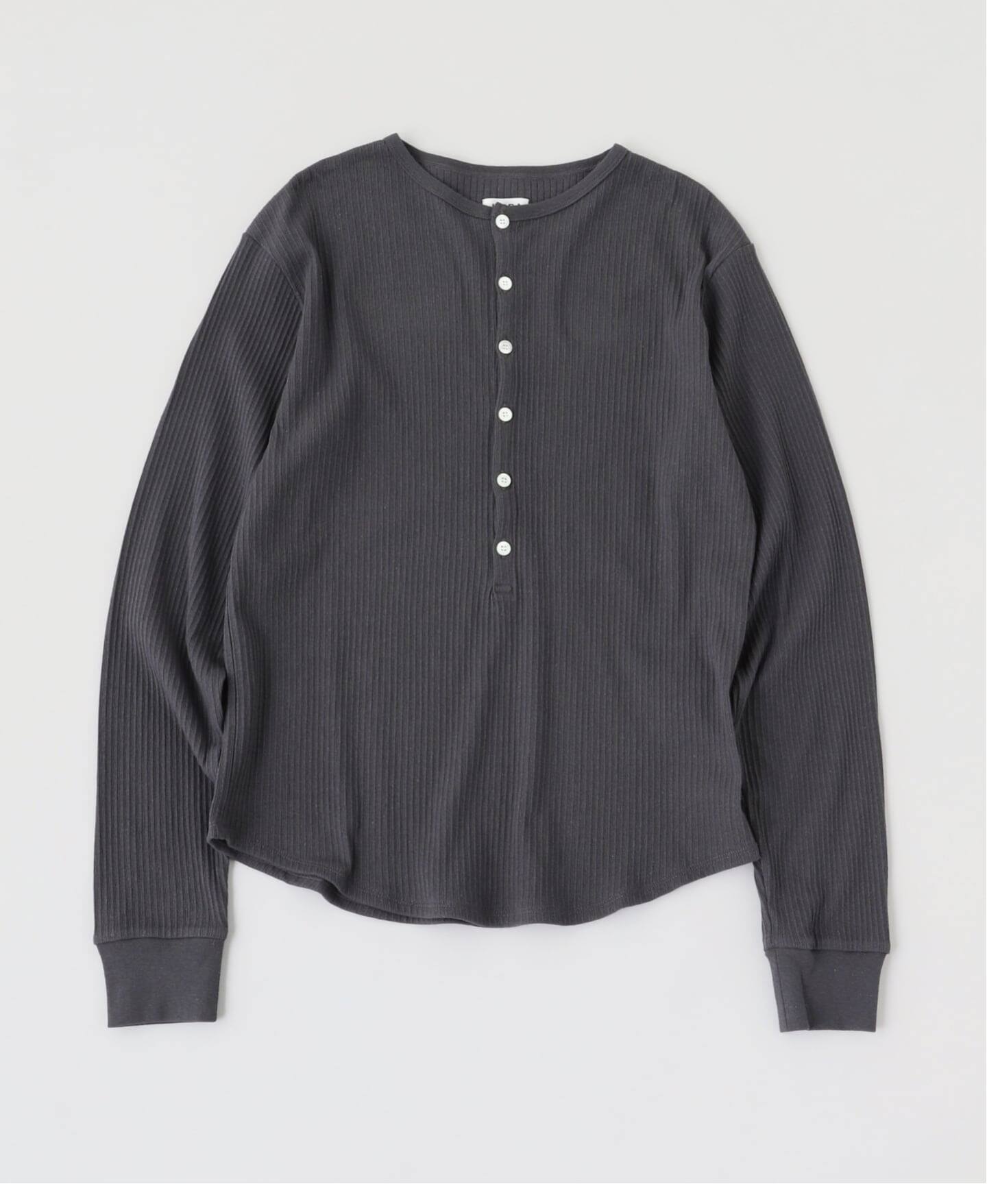 JIEDA / ジエダ VINTAGE LIGHT RIB HENRY NECK L/S（Tシャツ