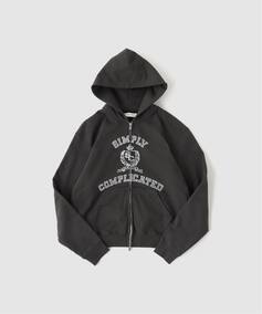 SimplyComplicated/シンプリーコンプリケイテッド COLLEGE ZIP HOODIE 