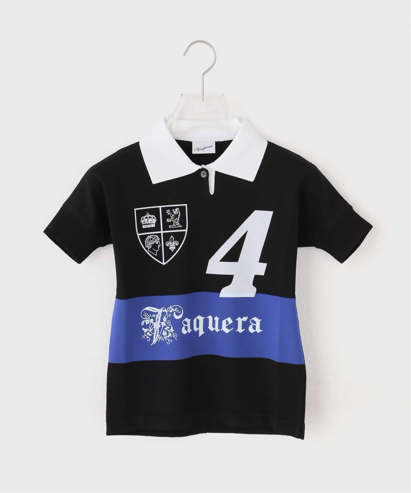 VAQUERA ロゴポロシャツ Vaquera クロップド ポロシャツ | ブラック | FARFETCH JP