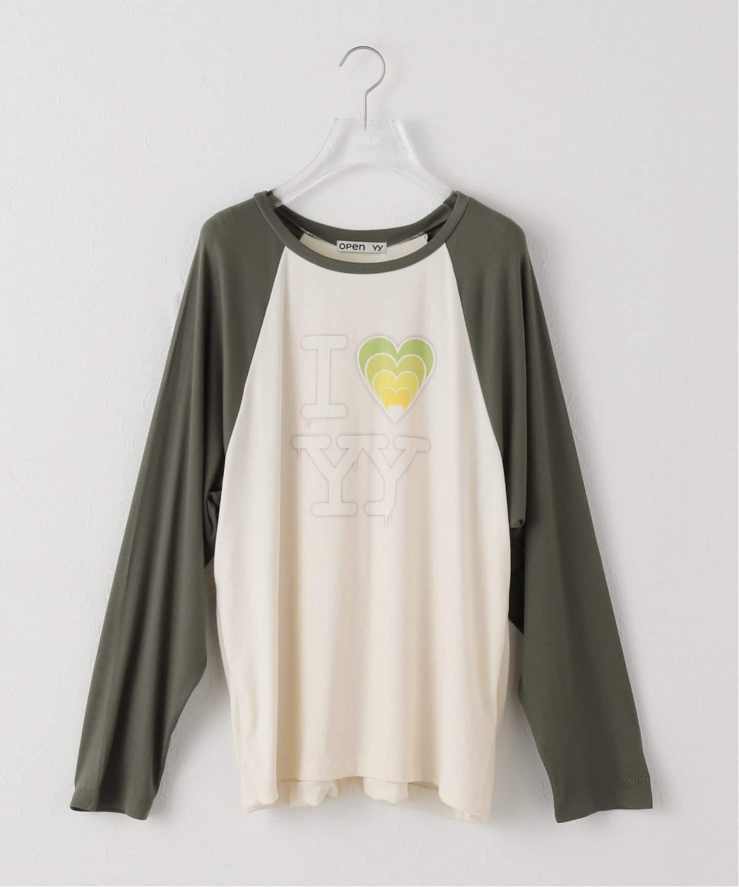 Geek Office / ギークオフィス】OPEN YY / I LOVE YY RAGLAN TEE（T