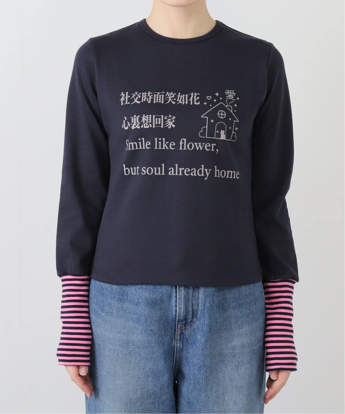 MOMENTEL / モーメンタル Go Home StripeLong Sleeve（Tシャツ
